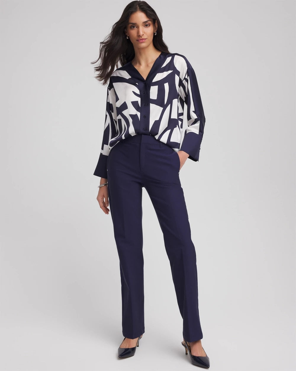 Chico's US - Cotton Straight-Leg Trousers