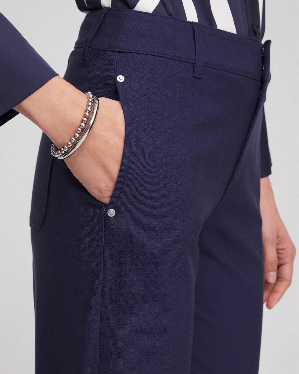 Chico's US - Cotton Straight-Leg Trousers