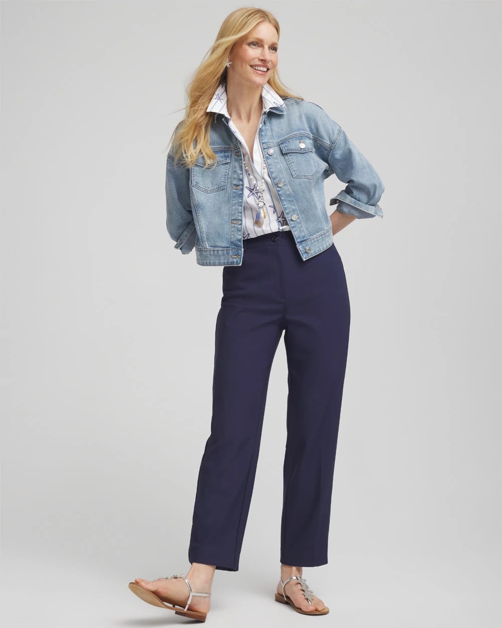 Chico's Discount - Fly Front Ankle Pants