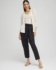 Chico's Sale - Poplin Pull-On Tapered-Leg Cropped Pants