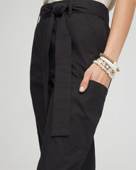 Chico's Sale - Poplin Pull-On Tapered-Leg Cropped Pants