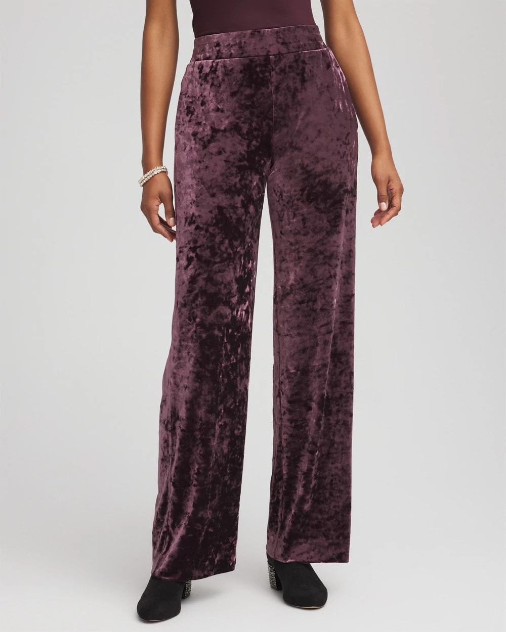 Chico's Outlet - Crushed Velvet Wide-Leg Pants