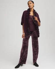 Chico's Outlet - Crushed Velvet Wide-Leg Pants