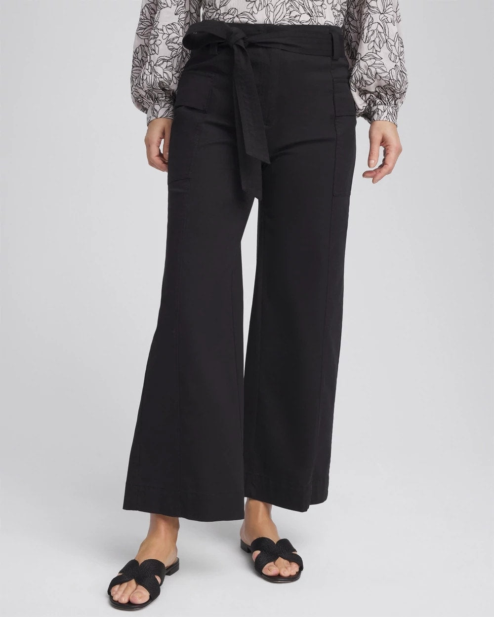 Chico's On Sale - Belted Twill Utility Cropped Pants