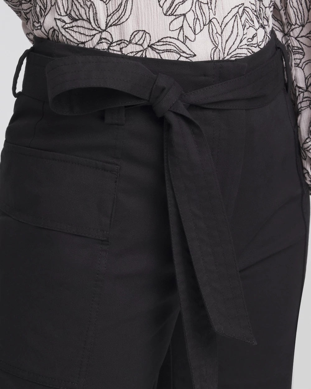 Chico's On Sale - Belted Twill Utility Cropped Pants