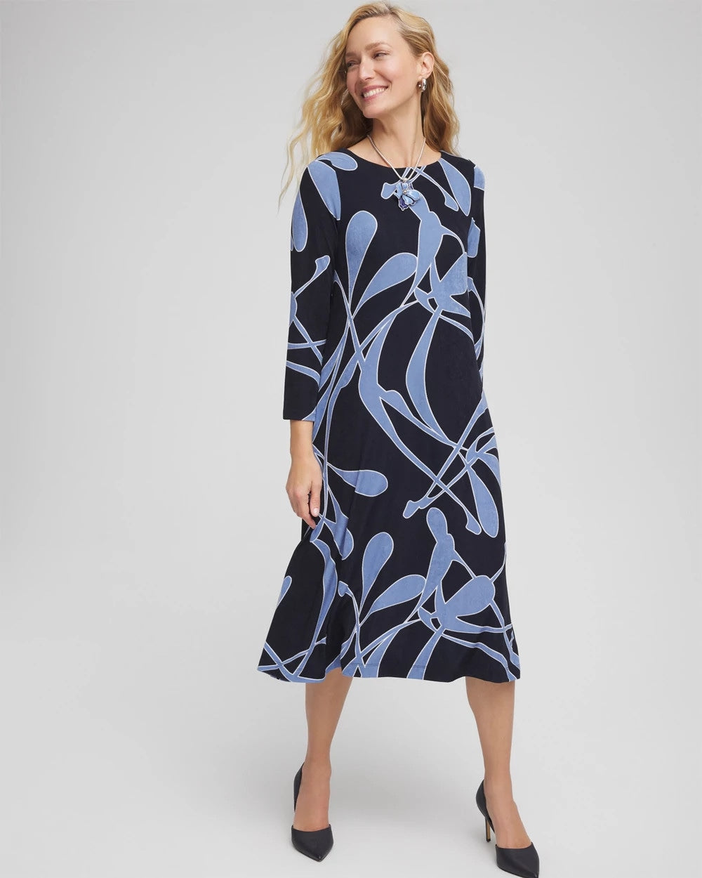 Chico's Discount - Travelers™ Abstract Midi Dress