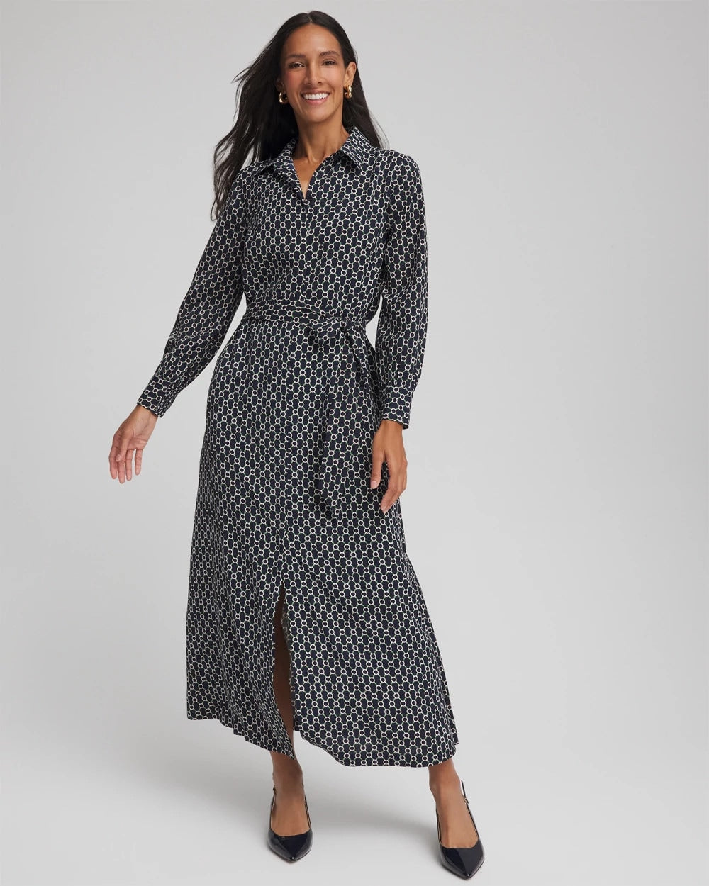 Chico's Sale - Chain Print Maxi Shirtdress