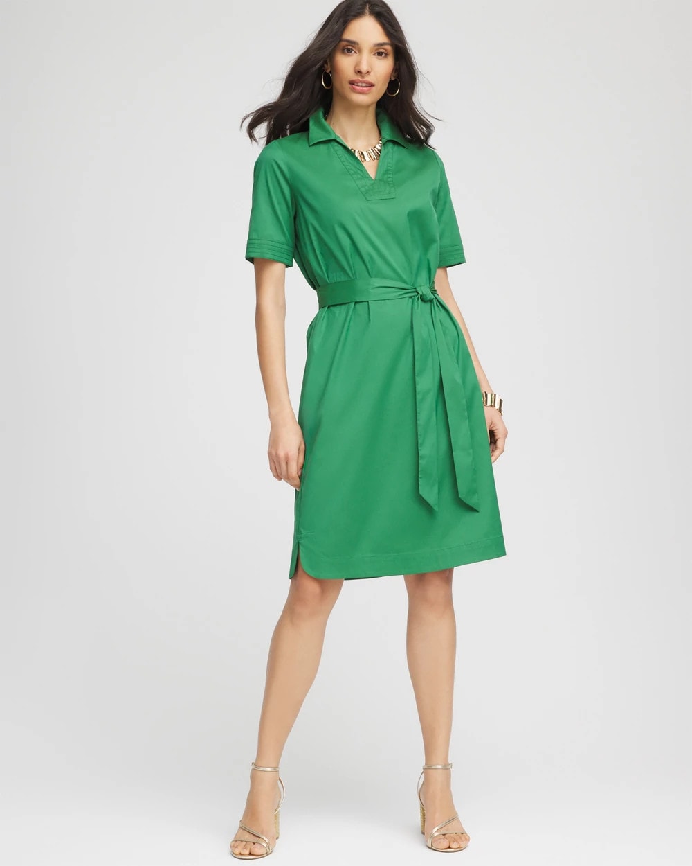 Chico's / Shirttail Hem Popover Dress