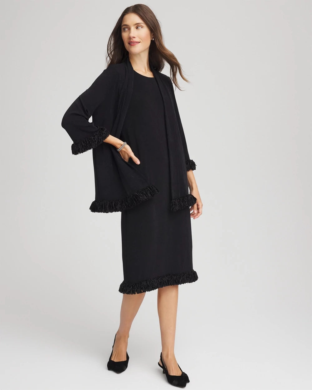 Chico's Online - Travelers™ Fringe Hem Tank Dress