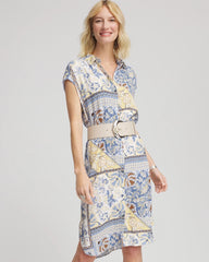 Chico's Discount - Floral Patchwork Short Shirtdress