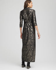 Chico's Sale - Foiled Knit Pleated Maxi Dress