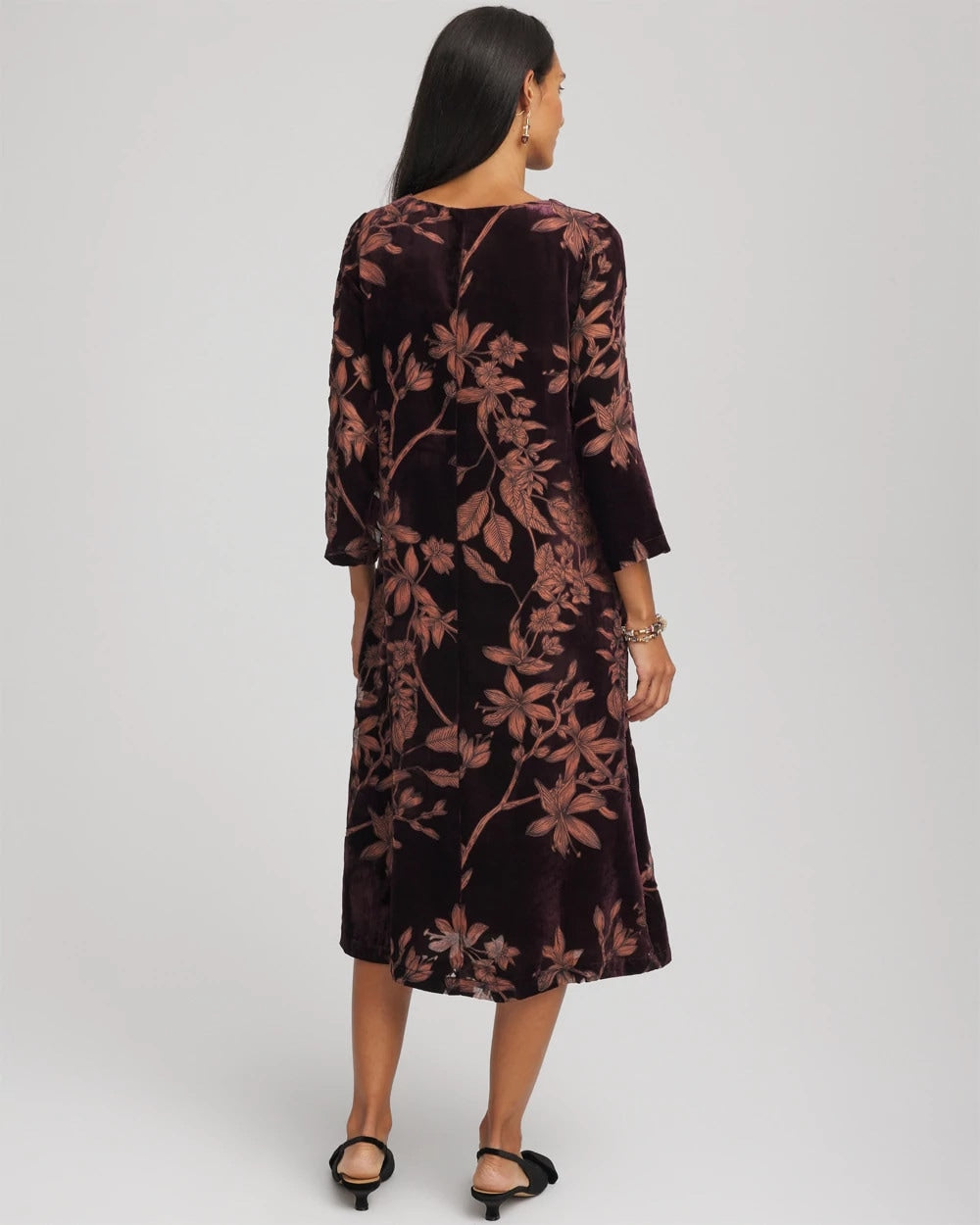 Chico's On Sale - Burnout Velvet Midi Dress