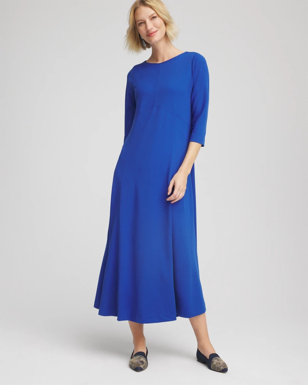 Chico's Outlet - Seamed Crepe Maxi Dress