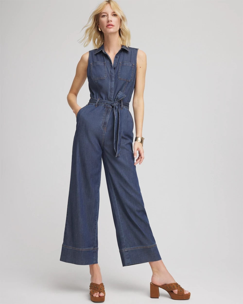 Chico's Online - Denim Wide-Leg Jumpsuit