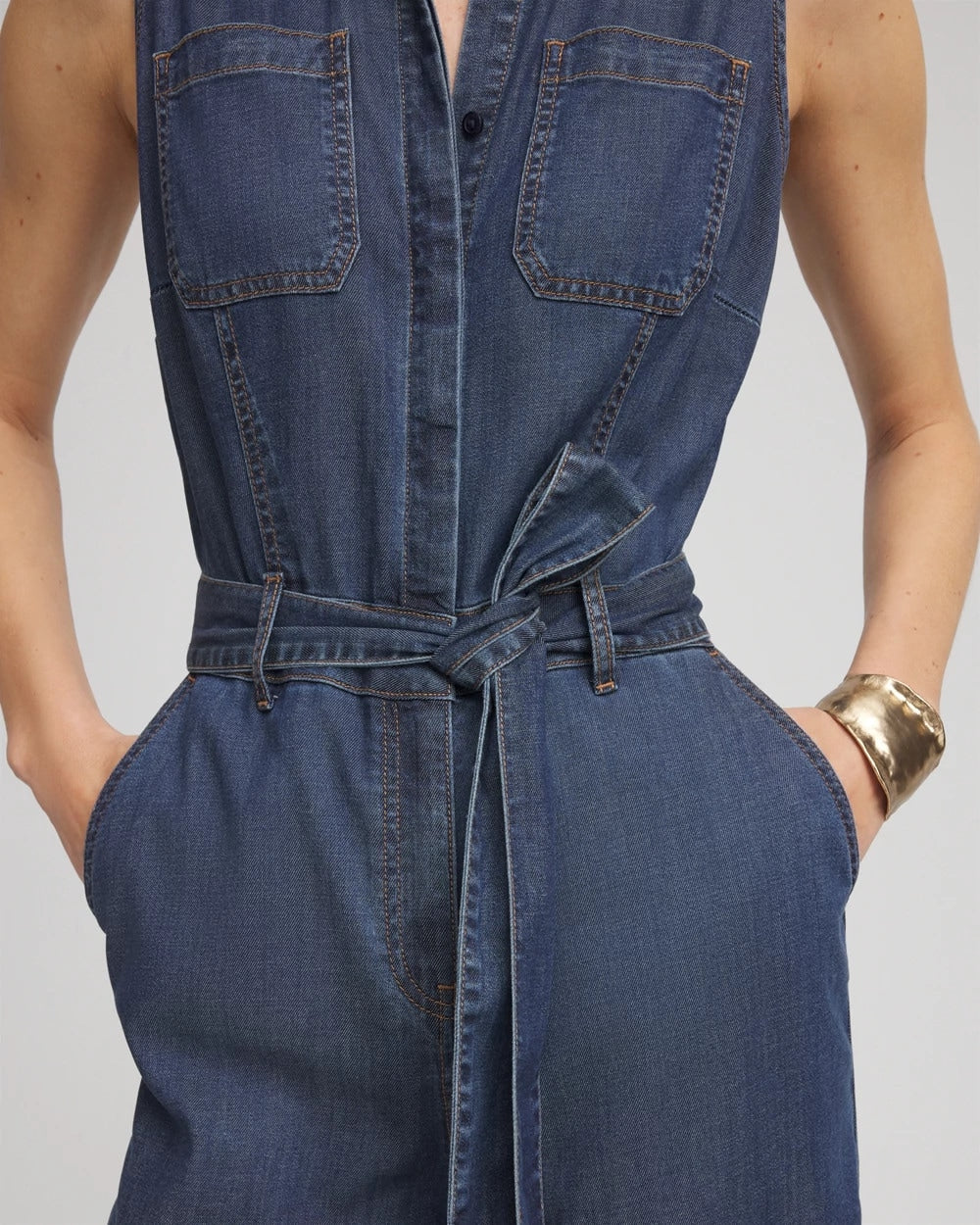 Chico's Online - Denim Wide-Leg Jumpsuit