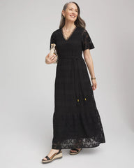 Chico's US - Petite Crochet-Lace Maxi Dress