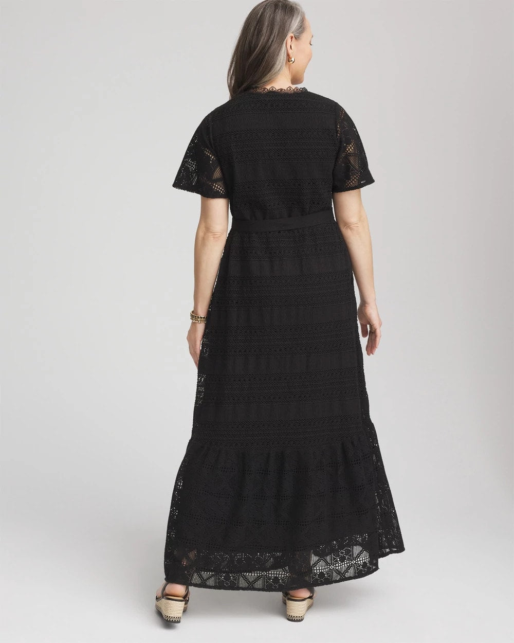 Chico's US - Petite Crochet-Lace Maxi Dress