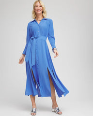 Chico's Sale - Belted Split Hem Maxi Shirtdress
