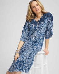 Chico's On Sale - Crepe Lace-Neck Dress