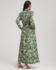 Chico's Outlet - Printed Long-Sleeved Shirtdress