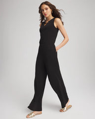 Chico's Online - Travelers™ Jersey Knit Chain-Trim Jumpsuit