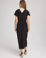 Chico's US - Silk-Twill Popover Midi Dress