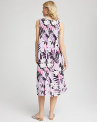 Chico's Discount - Zenergy® Floral Palms Lightweight Midi Dress