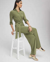 Chico's For Sale - Belted Jersey Maxi Jumpsuit