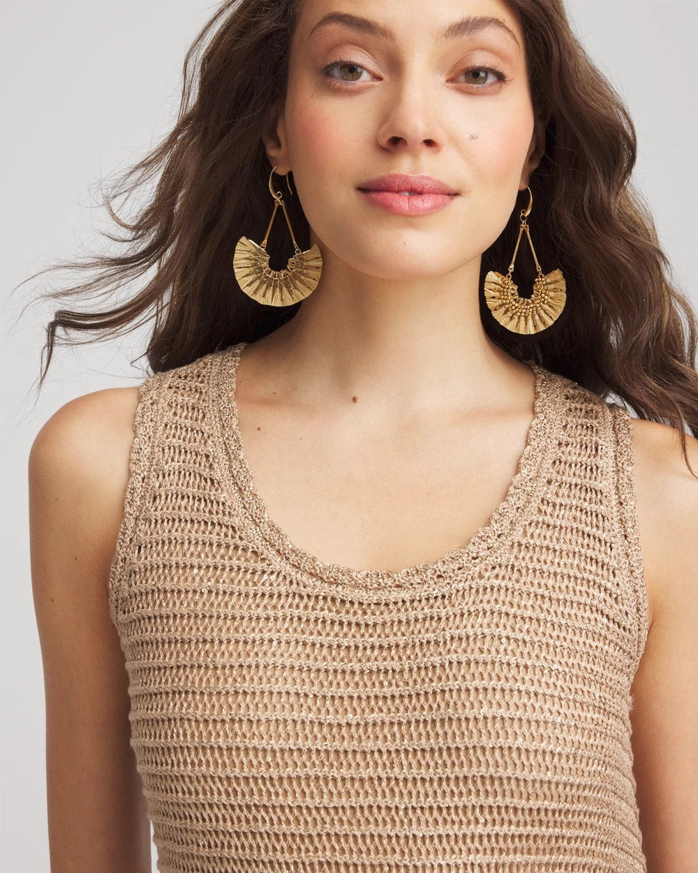 Chico's On Sale - Crochet-Knit Sequins Tank Dress