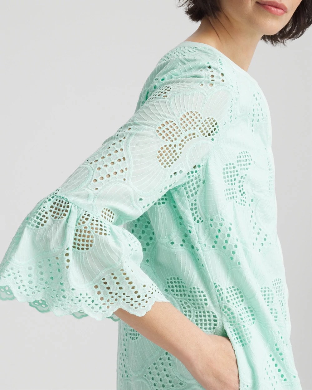 Chico's US - Eyelet Cotton Voile Dress