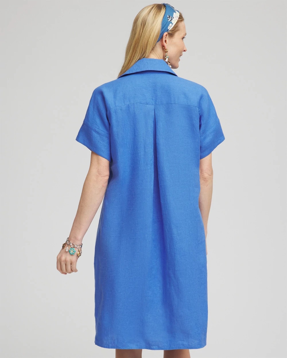 Chico's / High-low Linen Shirtdress