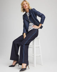 Chico's US - Frayed High-Rise Wide-Leg Jeans