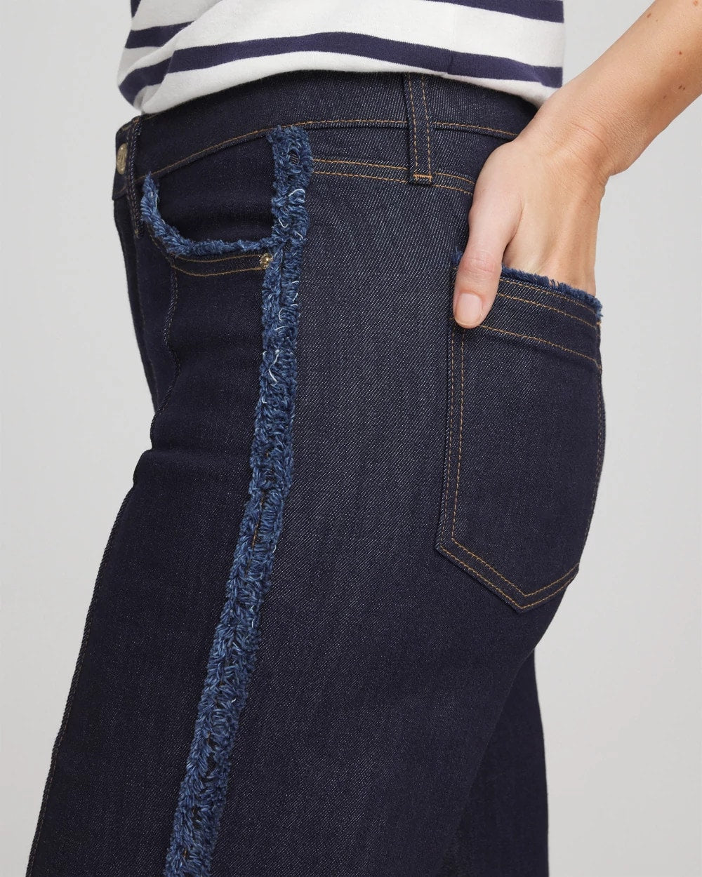 Chico's US - Frayed High-Rise Wide-Leg Jeans