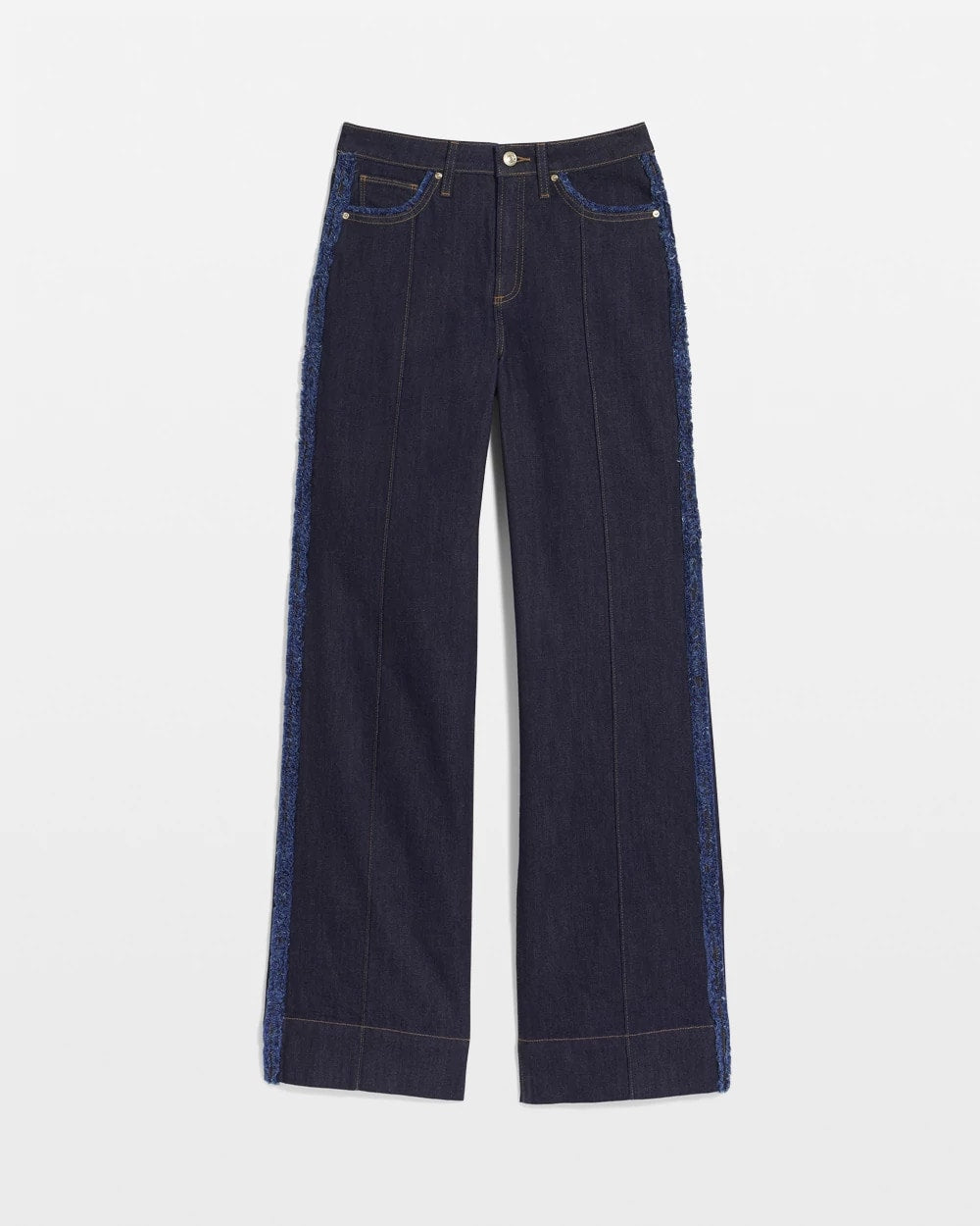 Chico's US - Frayed High-Rise Wide-Leg Jeans