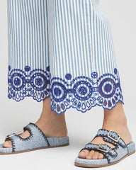 Chico's Outlet - Eyelet High-Rise Wide Cropped Jeans