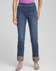 Chico's Outlet - Embellished Pull-On Slim Ankle Jeggings
