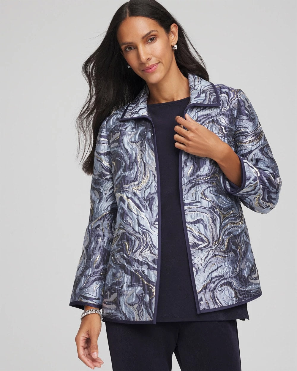 Chico's For Sale - Travelers™ Jacquard Swirl Jacket