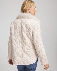 Chico's Online - Quilted Faux Fur Collar Jacket