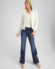 Chico's US - Pearl Trim Tweed Jacket
