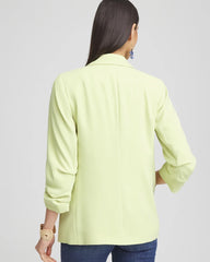 Chico's Discount - Notched-Lapel Ruched Sleeve Blazer