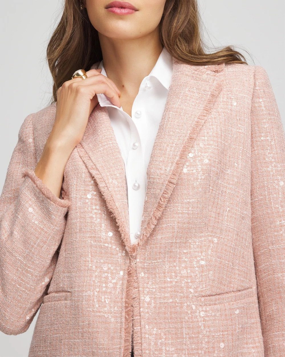 Chico's Sale - Party Tweed Sequins Blazer