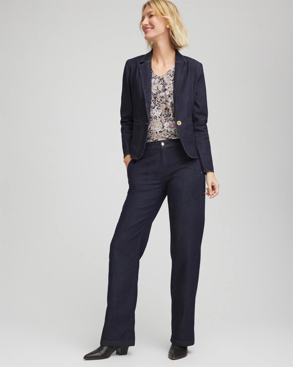 Chico's On Sale - Denim Peplum Blazer