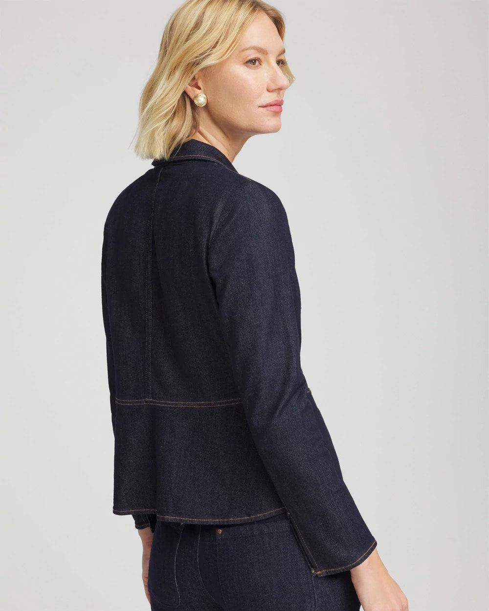 Chico's On Sale - Denim Peplum Blazer