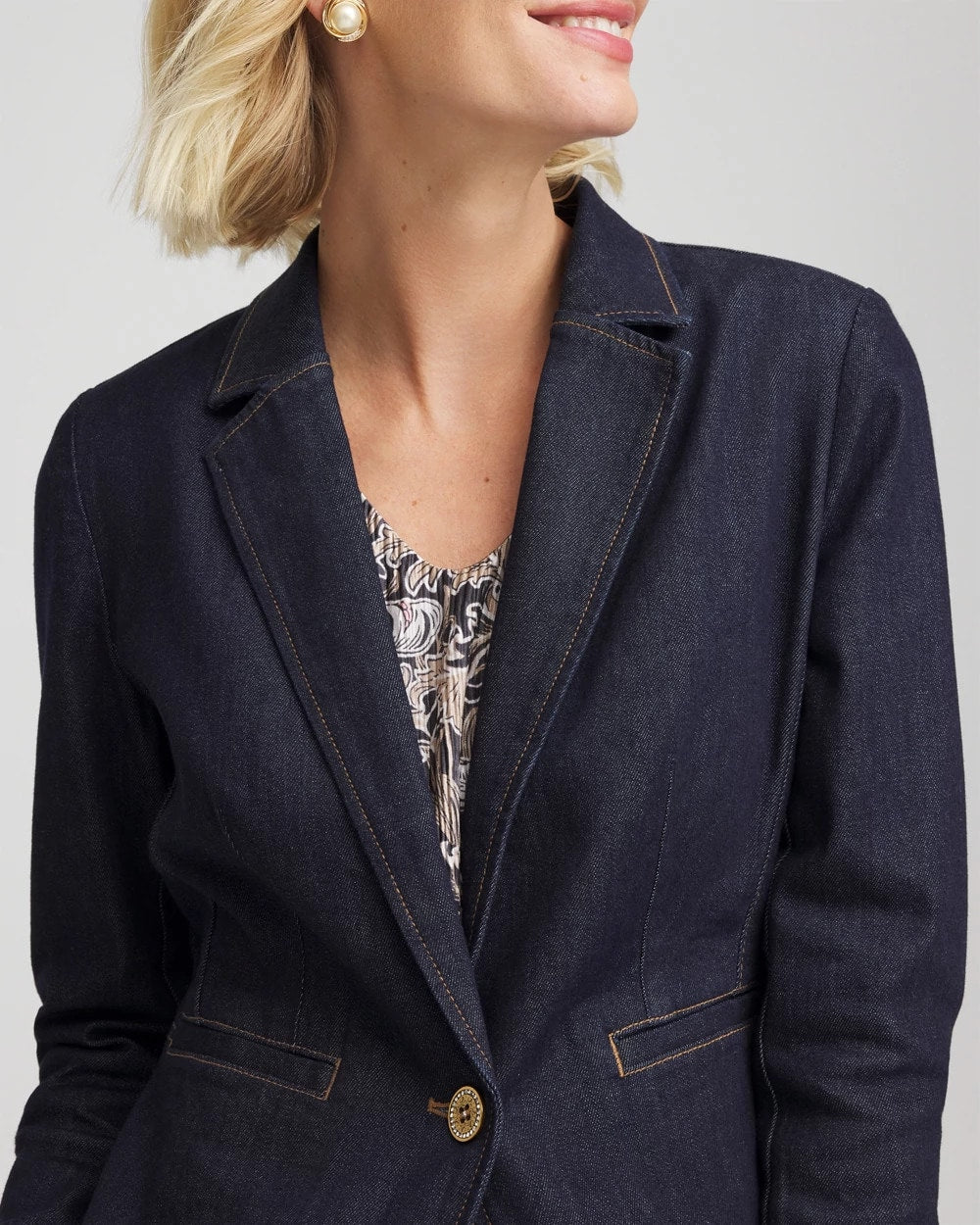 Chico's On Sale - Denim Peplum Blazer