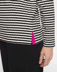 Chico's For Sale - Zenergy® Striped Jacquard Contrast Pullover Top