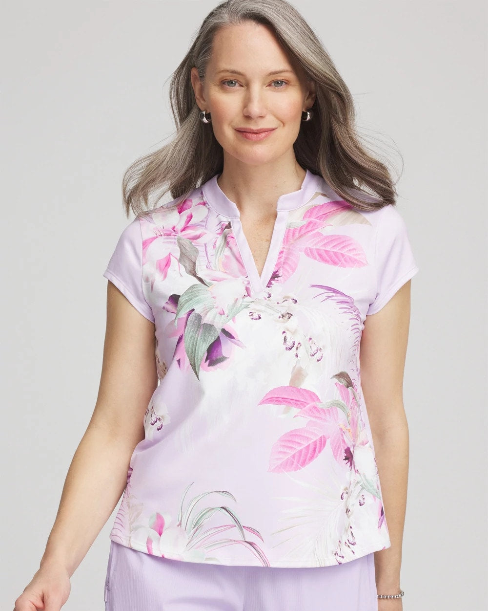 Chico's US - Zenergy® UPF Floral Polo