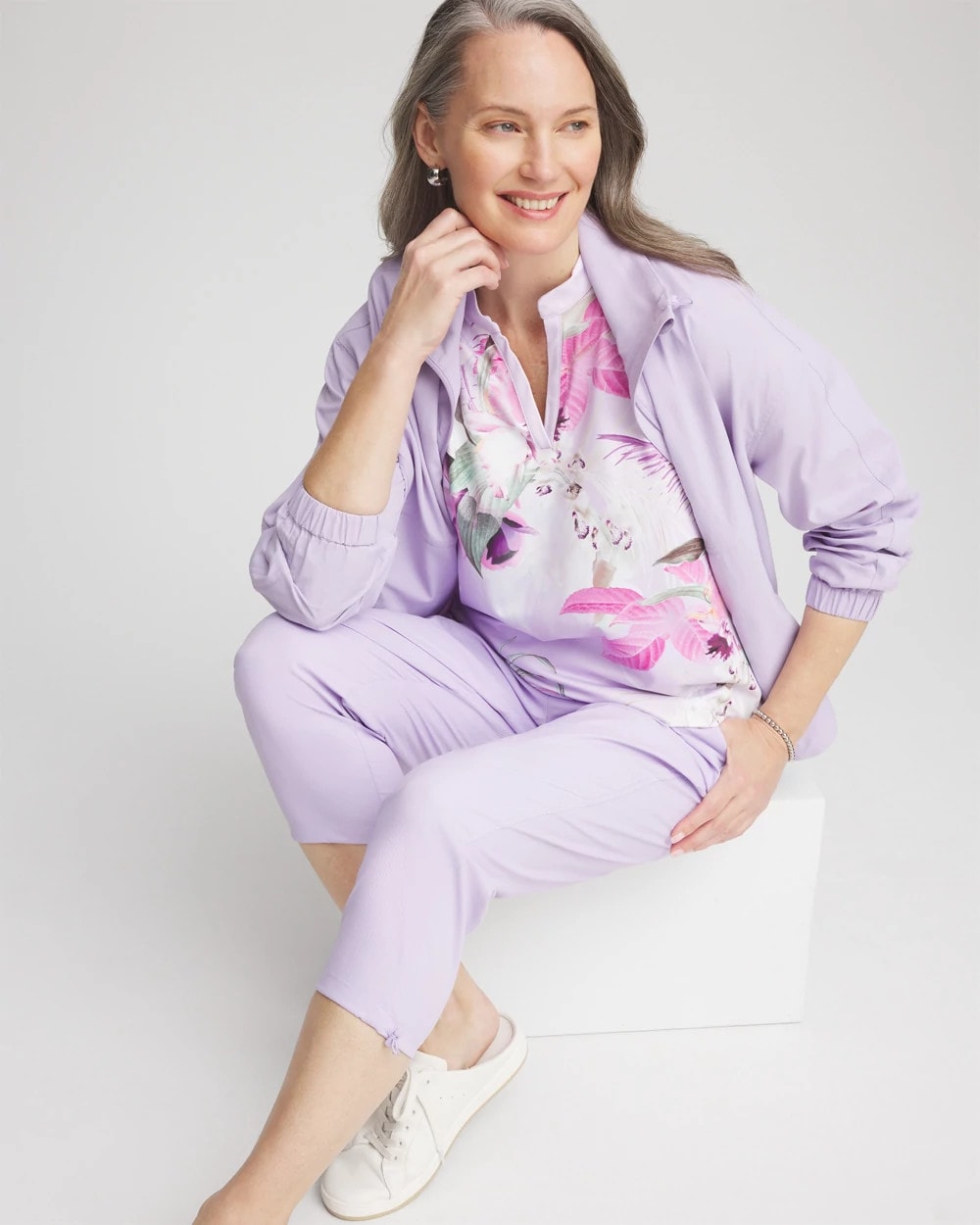 Chico's US - Zenergy® UPF Floral Polo
