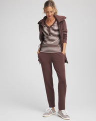 Chico's Discount - Zenergy® Ribbed Striped Henley Tee