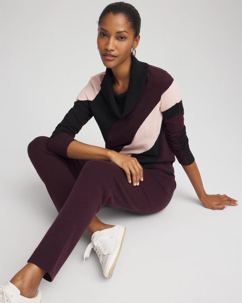 Chico's Sale - Zenergy® Luxe Intarsia Cowlneck Top