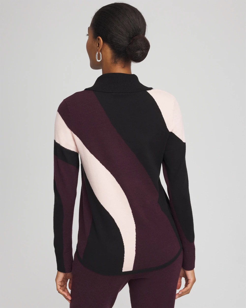 Chico's Sale - Zenergy® Luxe Intarsia Cowlneck Top